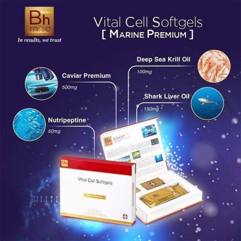 Viên uống trẻ hóa tế bào và sáng da Vital Cell Softgels Marine Premium